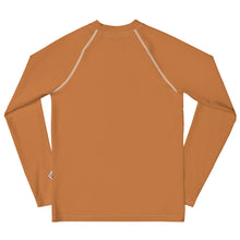 Youth Boys Rash Guard – Long Sleeve Top for BJJ, MMA & Sports – Raw Sienna