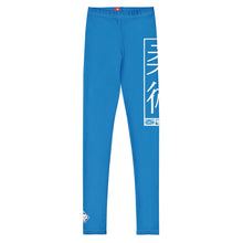 Youth Boys Solid Color BJJ Spats – Performance Grappling Leggings - Azul Boys Exclusive Jiu-Jitsu Leggings Youth