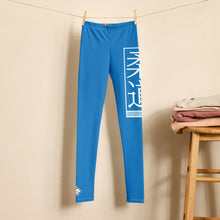Youth Boys Solid Color Judo Leggings – Martial Arts Performance Pants - Azul