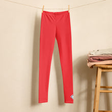 Youth Boys Solid Color Leggings – Comfortable Athletic Training Pants - Scarlet