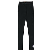 Youth Boys Solid Color Training Pants – Athletic Compression Leggings - Noir