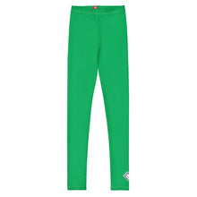 Youth Boys Sports Leggings – Solid Color Compression Training Tights - Jade
