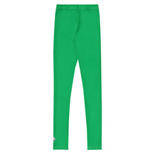 Youth Boys Sports Leggings – Solid Color Compression Training Tights - Jade