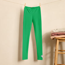 Youth Boys Sports Leggings – Solid Color Compression Training Tights - Jade