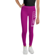 Youth Girls Activewear Leggings – Jiu-Jitsu Yoga Pants for Fitness - Fresh Eggplant