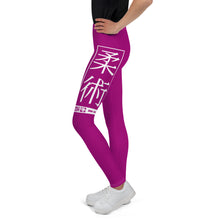 Youth Girls Activewear Leggings – Jiu-Jitsu Yoga Pants for Fitness - Fresh Eggplant