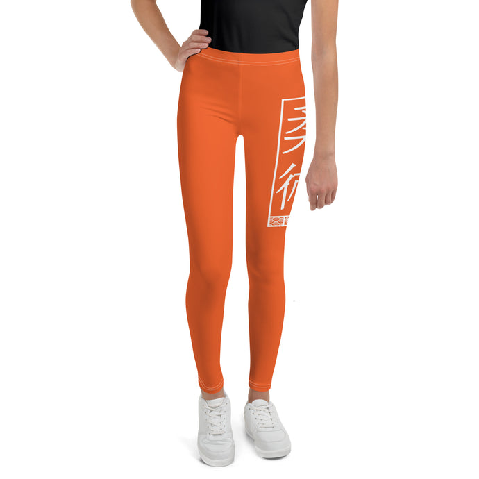 Youth Girls Athletic Yoga Pants – BJJ-Ready Stretch Leggings - Flamingo