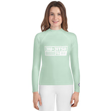 Youth Girls BJJ Fightwear Rash Guard – Long Sleeve Performance Shirt - Surf Crest
