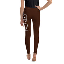 Youth Girls BJJ Training Leggings – Perfect for Yoga & Grappling - Chocolate