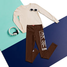 Youth Girls BJJ Training Leggings – Perfect for Yoga & Grappling - Chocolate