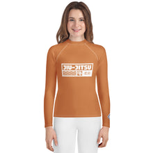 Youth Girls Brazilian Jiu-Jitsu Performance Rash Guard – Long Sleeve - Raw Sienna