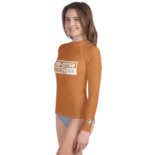 Youth Girls Brazilian Jiu-Jitsu Performance Rash Guard – Long Sleeve - Raw Sienna