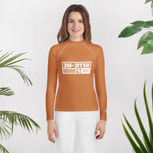 Youth Girls Brazilian Jiu-Jitsu Performance Rash Guard – Long Sleeve - Raw Sienna