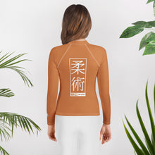 Youth Girls Brazilian Jiu-Jitsu Performance Rash Guard – Long Sleeve - Raw Sienna