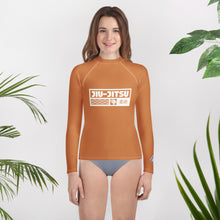 Youth Girls Brazilian Jiu-Jitsu Performance Rash Guard – Long Sleeve - Raw Sienna