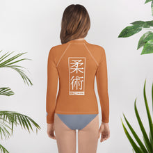 Youth Girls Brazilian Jiu-Jitsu Performance Rash Guard – Long Sleeve - Raw Sienna