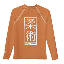 Youth Girls Brazilian Jiu-Jitsu Performance Rash Guard – Long Sleeve - Raw Sienna