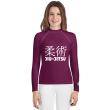 Youth Girls Brazilian Jiu-Jitsu Rash Guard – Long Sleeve Classic Look – Tyrian Purple