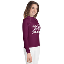 Youth Girls Brazilian Jiu-Jitsu Rash Guard – Long Sleeve Classic Look – Tyrian Purple