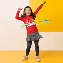 Youth Girls Classic Judo Rash Guard – Long Sleeve Martial Arts Top - Scarlet