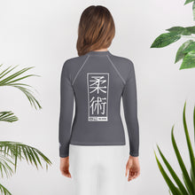 Youth Girls Elite BJJ Rash Guard – Long Sleeve Martial Arts Training Top - Charcoal