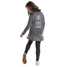 Youth Girls Elite BJJ Rash Guard – Long Sleeve Martial Arts Training Top - Charcoal
