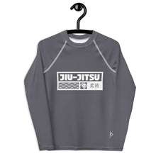 Youth Girls Elite BJJ Rash Guard – Long Sleeve Martial Arts Training Top - Charcoal