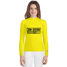 Youth Girls Grappling Compression Shirt – Long Sleeve BJJ Rash Guard - Golden Sun