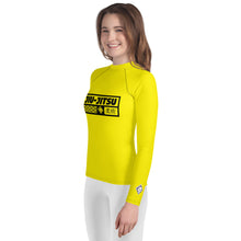 Youth Girls Grappling Compression Shirt – Long Sleeve BJJ Rash Guard - Golden Sun