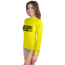 Youth Girls Grappling Compression Shirt – Long Sleeve BJJ Rash Guard - Golden Sun