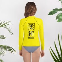 Youth Girls Grappling Compression Shirt – Long Sleeve BJJ Rash Guard - Golden Sun