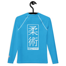 Youth Girls Grappling Rash Guard – Long Sleeve BJJ Competition Shirt - Cyan Exclusive Girls Jiu-Jitsu Long Sleeve Rash Guard Youth