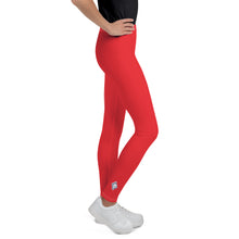 Youth Girls Jiu-Jitsu Leggings – Flexible Yoga Pants for Active Training - Scarlet
