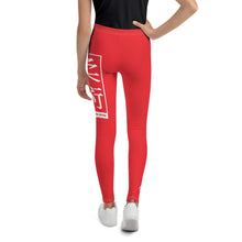 Youth Girls Jiu-Jitsu Leggings – Flexible Yoga Pants for Active Training - Scarlet