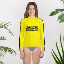 Youth Girls Jiu-Jitsu Long Sleeve Bruce Lee Game of Death Rash Guard