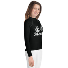 Youth Girls Jiu-Jitsu Uniform Rash Guard – Classic Long Sleeve Top – Noir