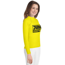 Youth Girls Judo Athletic Rash Guard – Long Sleeve Martial Arts Performance Wear - Golden Sun Exclusive Girls Judo Long Sleeve Rash Guard Youth