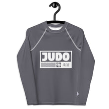 Youth Girls Judo Compression Rash Guard – Long Sleeve Martial Arts Performance Top - Charcoal Exclusive Girls Judo Long Sleeve Rash Guard Youth