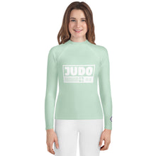 Youth Girls Judo Fightwear Rash Guard – Long Sleeve Performance Training Top - Surf Crest Exclusive Girls Judo Long Sleeve Rash Guard Youth