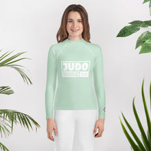 Youth Girls Judo Fightwear Rash Guard – Long Sleeve Performance Training Top - Surf Crest Exclusive Girls Judo Long Sleeve Rash Guard Youth