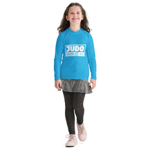 Youth Girls Judo Rash Guard – Long Sleeve Athletic Performance Top - Cyan Exclusive Girls Judo Long Sleeve Rash Guard Youth