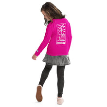 Youth Girls Judo Training Rash Guard – Long Sleeve Performance Shirt - Hollywood Cerise Exclusive Girls Judo Long Sleeve Rash Guard Youth