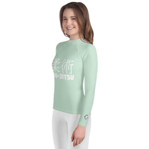 Youth Girls Long Sleeve BJJ Shirt – Classic Jiu-Jitsu Fit & Feel – Surf Crest
