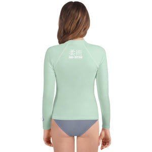 Youth Girls Long Sleeve BJJ Shirt – Classic Jiu-Jitsu Fit & Feel – Surf Crest