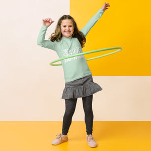 Youth Girls Long Sleeve BJJ Shirt – Classic Jiu-Jitsu Fit & Feel – Surf Crest