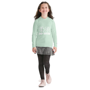 Youth Girls Long Sleeve BJJ Shirt – Classic Jiu-Jitsu Fit & Feel – Surf Crest