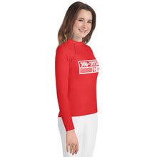 Youth Girls Long Sleeve Jiu-Jitsu Rash Guard – BJJ Training Shirt - Scarlet
