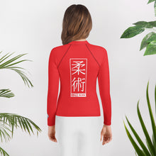Youth Girls Long Sleeve Jiu-Jitsu Rash Guard – BJJ Training Shirt - Scarlet