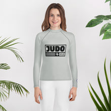 Youth Girls Long Sleeve Judo Rash Guard – Training and Competition Apparel - Smoke Exclusive Girls Judo Long Sleeve Rash Guard Youth