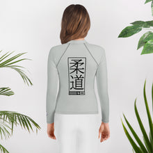 Youth Girls Long Sleeve Judo Rash Guard – Training and Competition Apparel - Smoke Exclusive Girls Judo Long Sleeve Rash Guard Youth